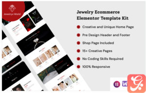 Jewelryx - Jewelry Ecommerce Elementor Template Kit