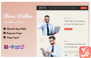 Jhon Walker Personal Advisor WP Landing Page