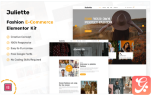 Juliette - Fashion E-Commerce Elementor Kit