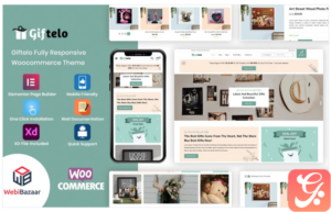 Giftelo - Handmade Gift & Photo Art Elementor WooCommerce Theme