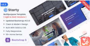 Starty - Multipurpose Bootstrap 5 Landing Template