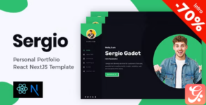 Sergio – Personal Portfolio React NextJS Template