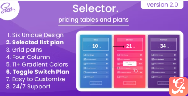 Selector - HTML Pricing Tables and Plans
