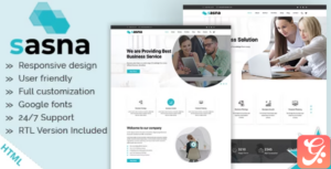 Sasna - Multipurpose Business HTML Template + RTL