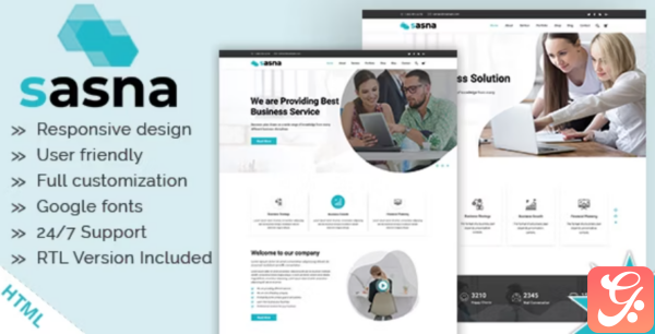 Sasna Multipurpose Business HTML Template RTL