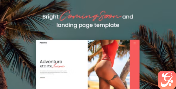 Peachy Bright Coming Soon and Landing Page Template