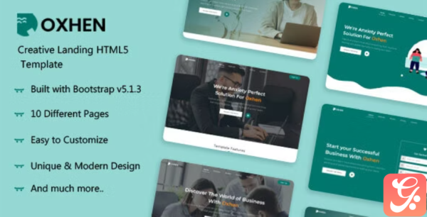Oxhen - Bootstrap 5 HTML Landing Page Template
