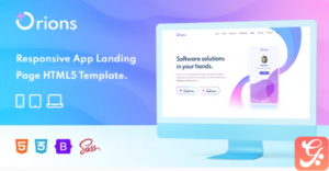 Orions – Responsive App Landing Page HTML Template