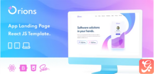 Orions – App Landing Page React JS Template