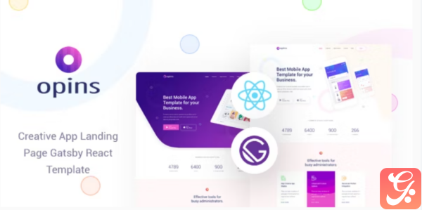Opins Gatsby React App Landing Page Template