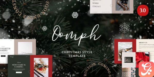 Oomph Christmas Style Coming Soon Landing Page Template