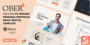 OBER - Personal Portfolio & Resume React NextJS
