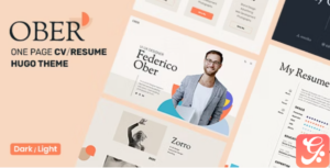 OBER - Personal Portfolio Resume Hugo Theme