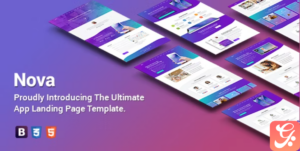 Nova - Premium App Landing Page Template