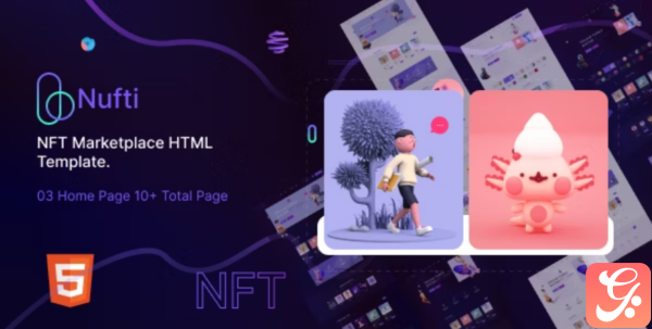 Nufti NFT Marketplace HTML Template