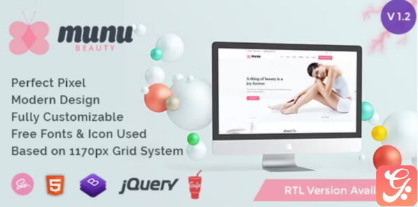 Munu Beauty HTML5 Template RTL