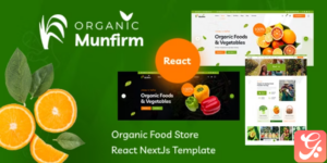 Munfirm - Organic Food Store React NextJs Template