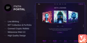 MetaPortal - NFT Portfolio and Landing React Page