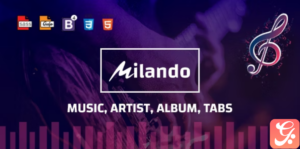 Milando - Music Portal Playback HTML Template