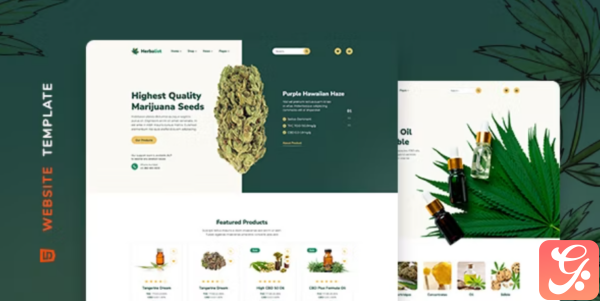 Herbalist %E2%80%93 Medical Marijuana Store Website Template