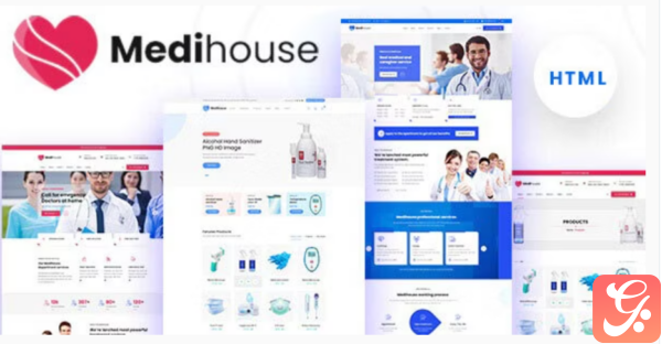 Medihouse Hospital Medical Caregiver HTML Template