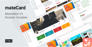 mateCard - Materialize CV/Resume Template