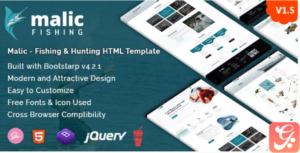 Malic - Fishing & Hunting Club HTML Template + RTL