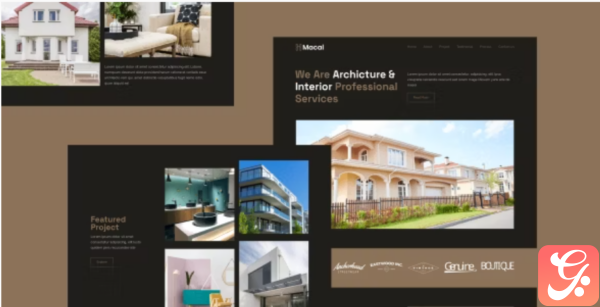 Macal Architecture Interior Design Landing Page Template