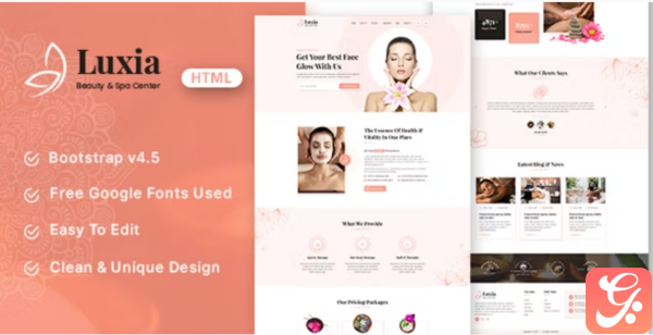 Luxia Beauty Spa Center HTML Template