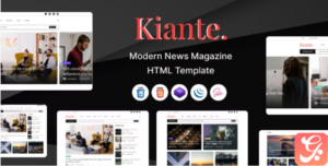 Kiante - Newspaper Magazine Blog Html 5 Template