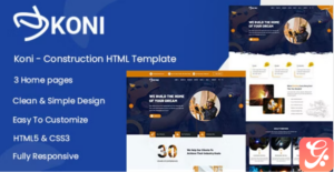 Koni - Construction HTML Template