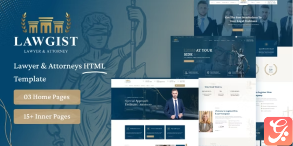 Lawgist – Attorney & Lawyers HTML Template
