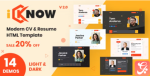 iKnow - Personal Portfolio HTML Template
