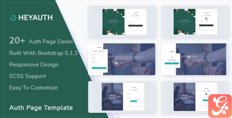 Heyauth - Authentication HTML5 Pages Template