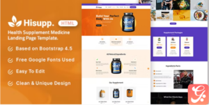 Hisupp - Health Supplement Medicine HTML Template