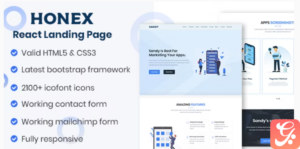 HONEX - React Apps Landing Page