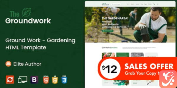 Ground Work Gardening and Landscaping HTML Template