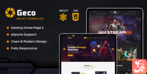 Geco - eSports Gaming React JS Template