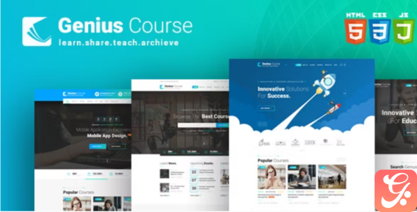 Genius Course School Classes Institute HTML Template