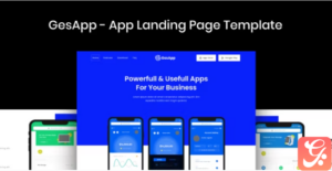GesApp - App Landing Page Template