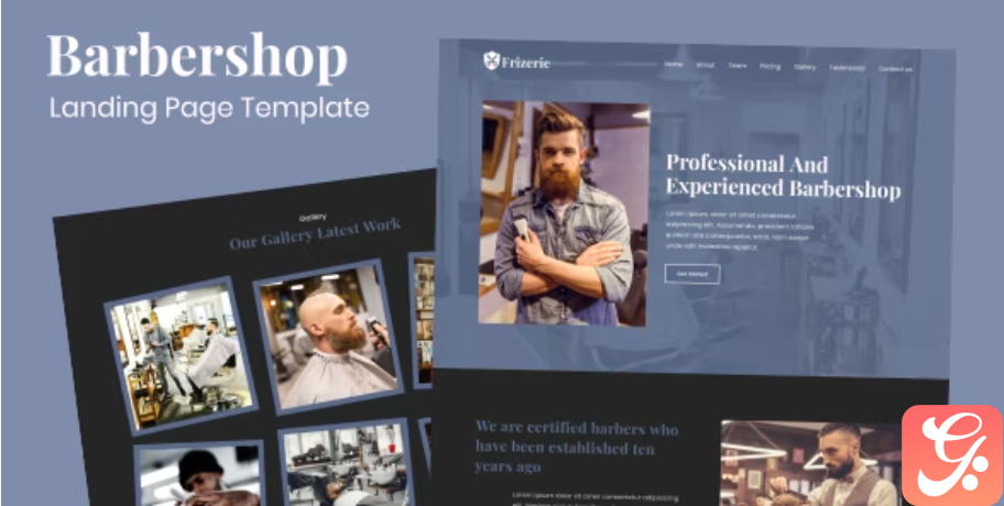 Frizerie - Barbershop Landing Page Template