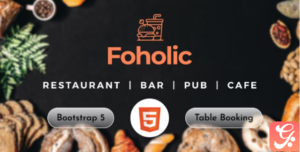 Foholic - One Page Restaurant HTML Template