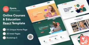Epora – Online Course and Education React, Nextjs