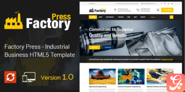 Factory Press Industrial Business HTML5 Template