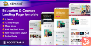 eTreeks - Online Courses & Education Landing Pages