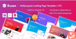 Euzan - Angular Multipurpose Landing Page Template