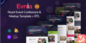 Evnia - React Event Conference & Meetup Template