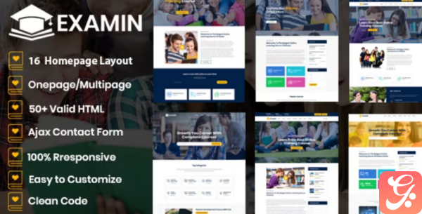Examin Education and LMS Template