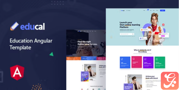 Educal Online Learning and Education Angular Template RTL