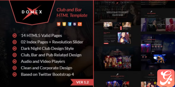 Domex Night Club and Event HTML Template